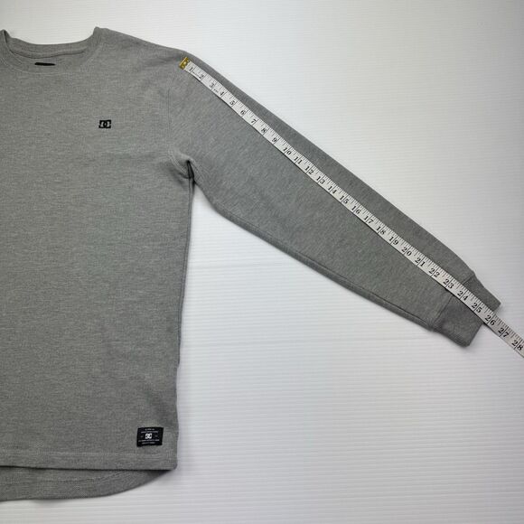 DC Thermal Long Sleeve Gray Shirt Size Men’s Large Logo - Picture 7 of 10